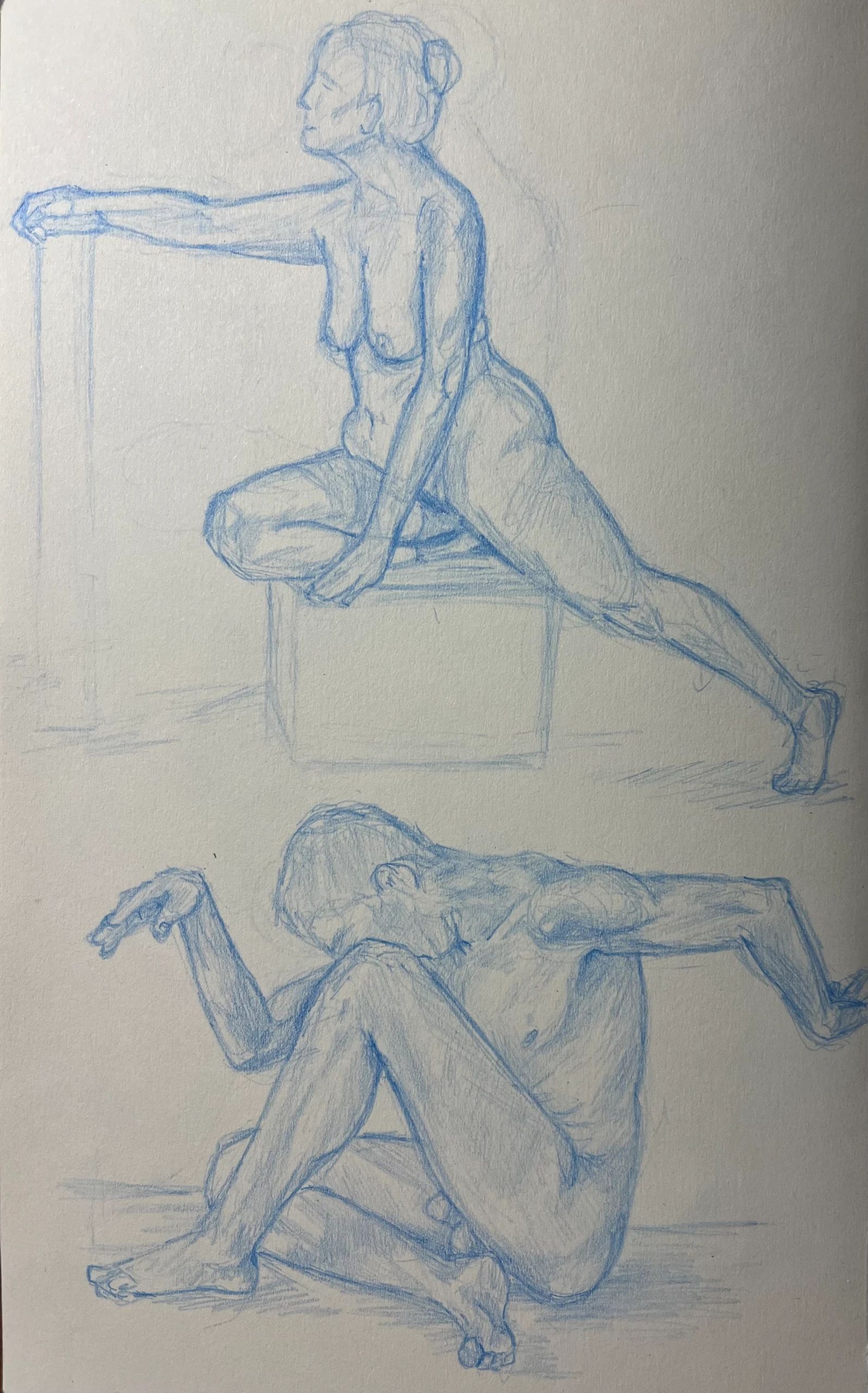 Two figure drawings